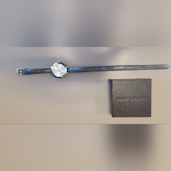 Michael kors women's watch MK 2322 rise silver wrap around pewter leather - Picture 3 of 6